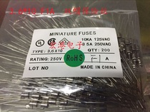 3 6*10 F1A F2A F3A F4A F5A F10A double cap fuse 200 package