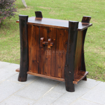 Outdoor patio Carbonated Wood Lockers Solid Wood Suxuan Cabinet TV Cabinet Bed Head Cabinet Pine Wood Shoe Cabinet Containing Cabinet Cabinet