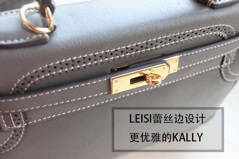 愛馬仕kelly和birkin的區別 久合2020秋冬新款真皮kelly包蕾絲邊凱莉包手掌紋斜挎手提女包 愛馬仕