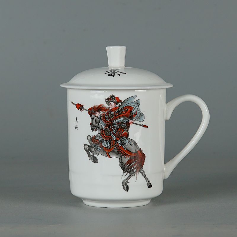 Jingdezhen porcelain ipads with cover cup Iliad figure office cup cup and meeting