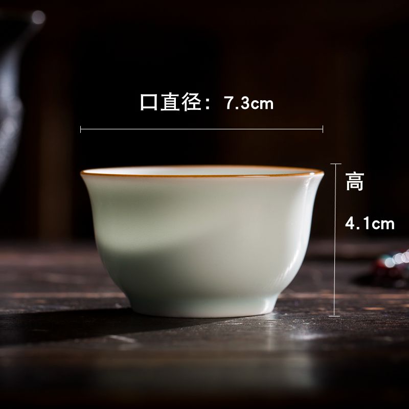 Jingdezhen ji blue master cup of Jingdezhen ceramic cups manual hand big double - sided glaze cup