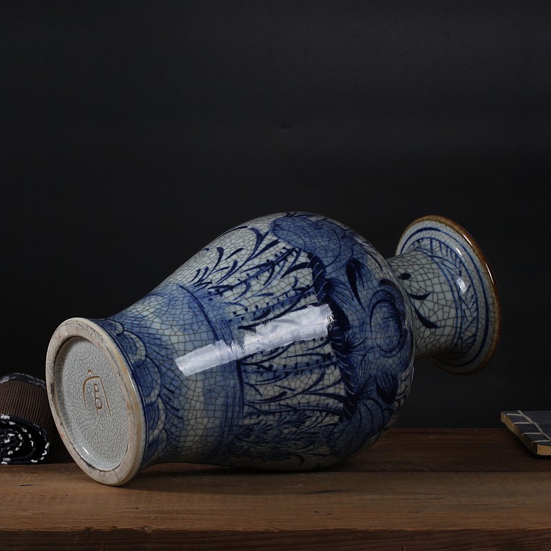 Jingdezhen ceramics vase antique piece crack guanyin bottle classical modern home act the role ofing is tasted furnishing articles in the living room