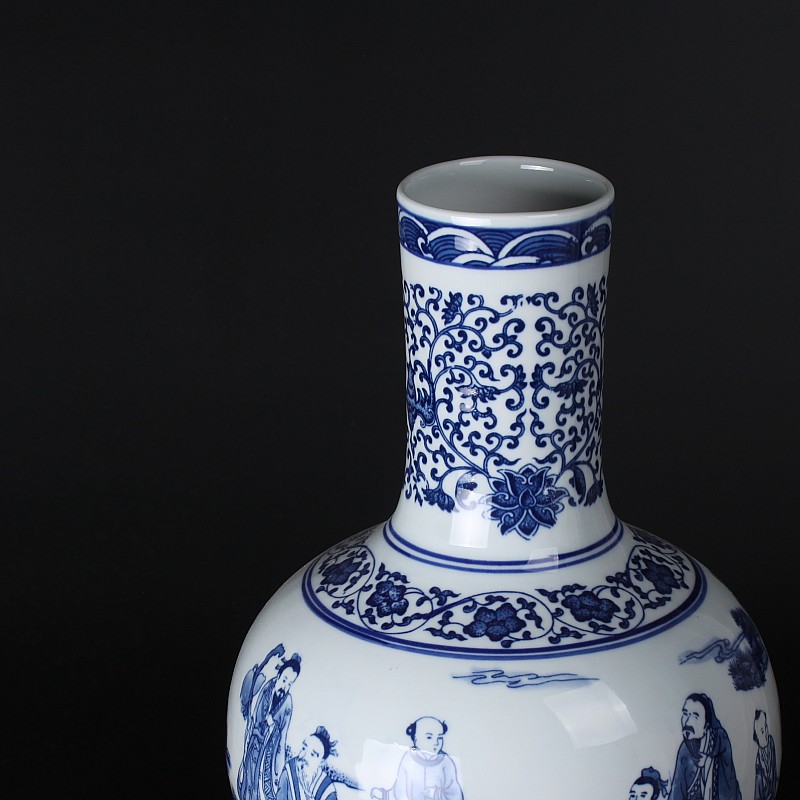 Jingdezhen ceramics antique flower Chinese blue and white porcelain vase furnishing articles contracted household sitting room adornment