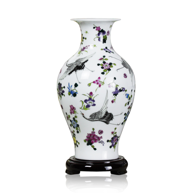 Jingdezhen ceramics vase frosted luminous porcelain bottles of modern home furnishing articles home decoration