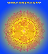 The new version of the marriage is clear King Kong Tibetan Dzogchen Zun Sheng mantra wheel set hanging portrait Thangka picture paper double-sided plastic seal