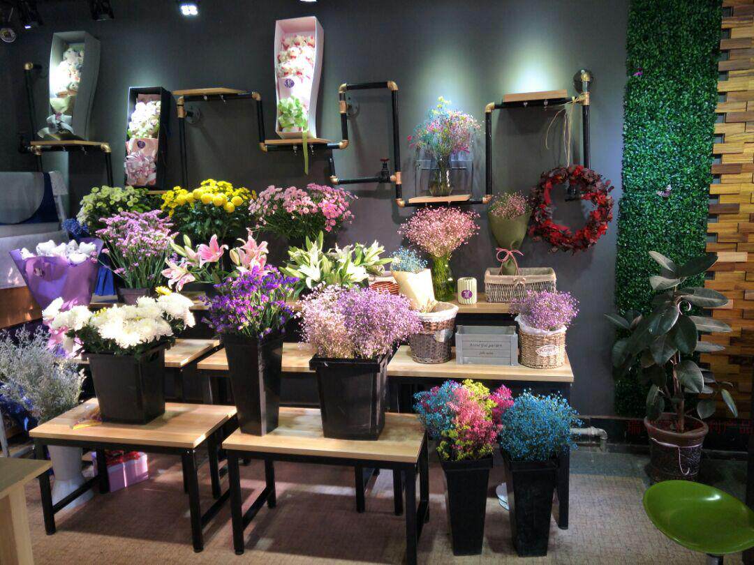 铁艺鞋包花店高低展示架小桌子服装店中岛架流水台展示台货架花架