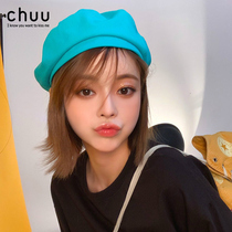 chuu Korean official website summer cute multi-color retro Joker thin breathable beret children painter hat