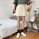 Elastic waist A-line denim short skirt for women summer style Korean students versatile high-waist slim hip skirt solid color skirt