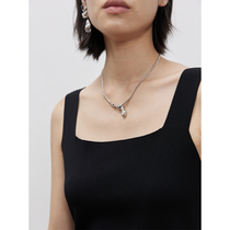 RandomPiece spring and summer new base H-type display slim flat opening harness knitted vest one-piece dress