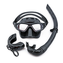 ALOMA Freediving Mask LOW Volume Semi-Dry Snorkel ADULT Freediving Snorkeling Set Equipment