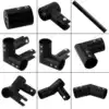 Black fixing clip Glass hyperlink angle T-clip Flange seat Shower room tie rod accessories 304 stainless steel free drilling