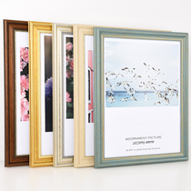 European style simple photo frame 10 12 inch 16 18 20 inch 8K4K four-Open mounted American large picture frame hanging wall A3A4