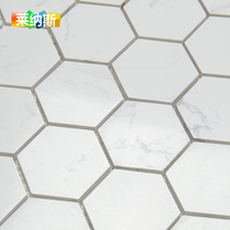Linus hexagonal stone marble Nordic ceramic background wall kitchen bathroom wall tile mosaic