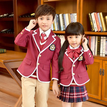 School uniforms for primary school students suits 2022 new autumn and winter Yinglun College Wind Men and women Class uniforms Kindergarten uniforms