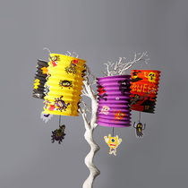 Halloween childrens portable folding organ paper lantern toy ghost festival pumpkin bat kindergarten classroom decoration