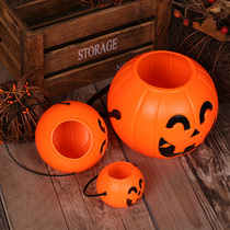 Halloween Ghost Festival Pumpkin Lantern Bar Cloth Dress Up Children Candy Jars Handheld Pumpkin Pot