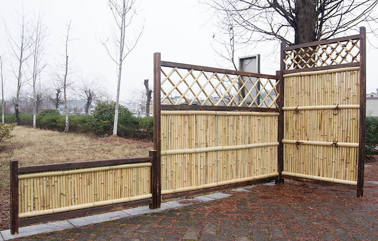 防腐木日式竹篱笆竹栅栏围栏户外庭院日系屏风民宿装饰