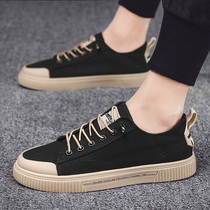 2021 new spring mens shoes wild trend black canvas shoes mens casual breathable cloth shoes student tide shoes