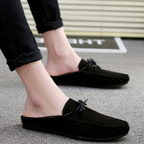 Spring slippers mens cool drag personality lazy casual Doudou Baotou half slippers personality sandals Korean version of tide shoes