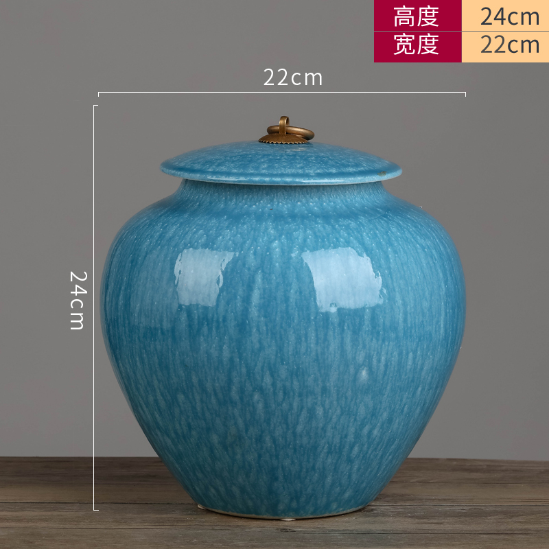 Jingdezhen ceramic vases, flower arranging clearance storage tank porch of new Chinese style household adornment handicraft furnishing articles