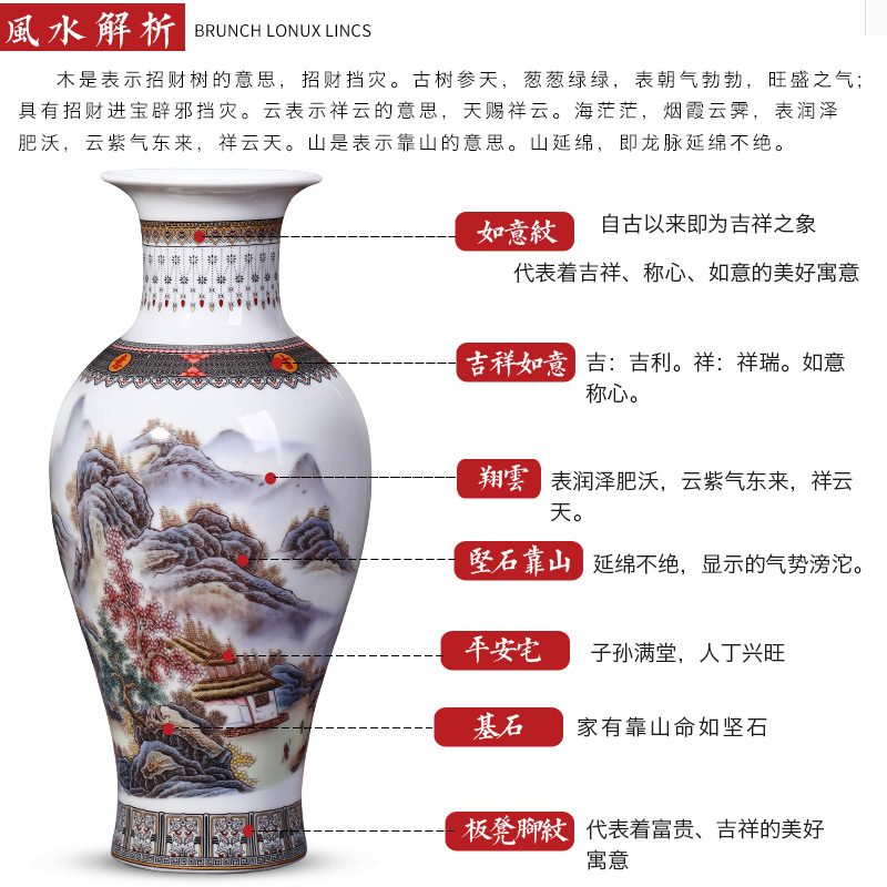 Jingdezhen ceramics vase flower arranging modern new Chinese style wine furnishing articles, the sitting room porch TV ark, adornment