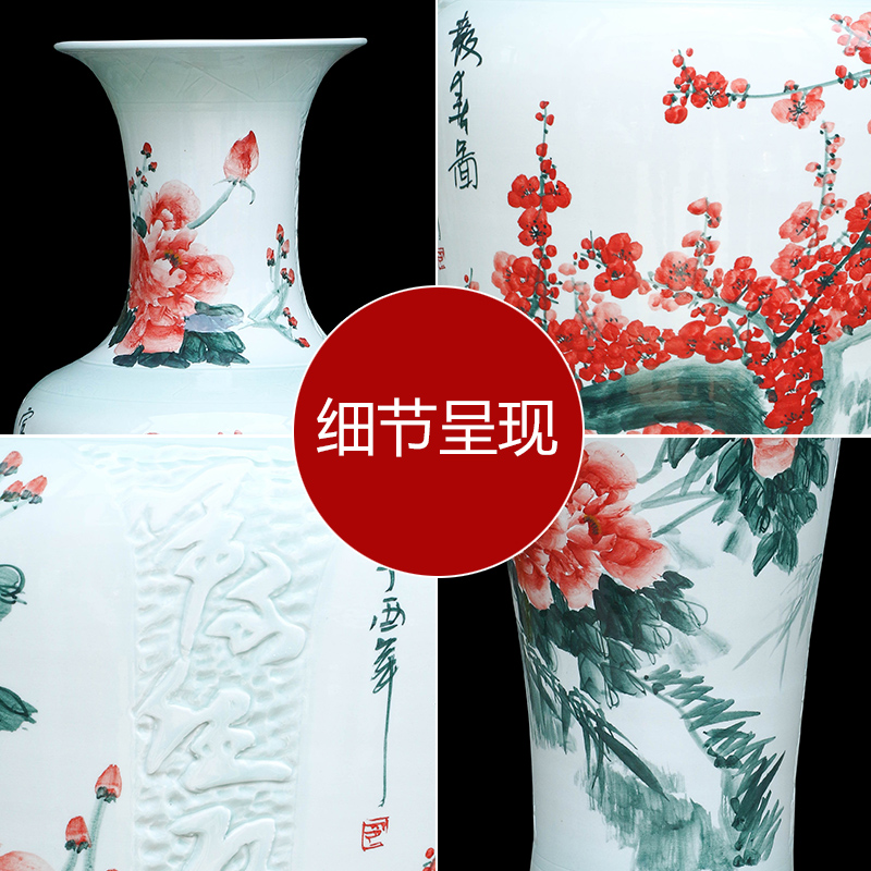 Jingdezhen ceramics hand - made beaming TV ark of large vases, new Chinese style of the sitting room porch place