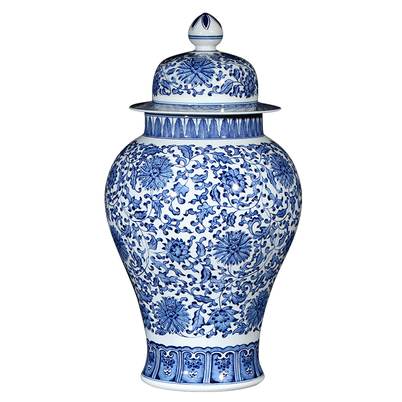 Antique blue and white porcelain of jingdezhen ceramics general tank storage tank is place of the sitting room porch decoration of the new Chinese style