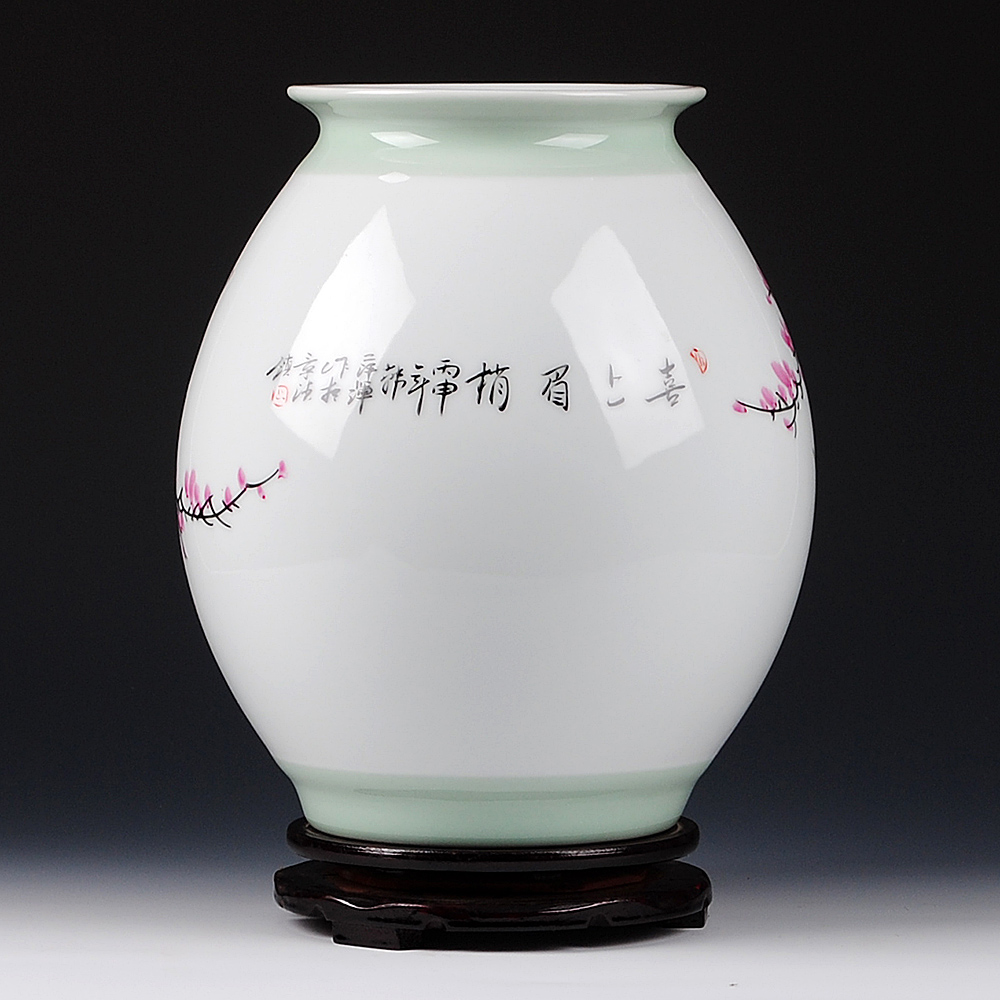 Jingdezhen ceramics celebrity virtuosi master hand - made beaming vase furnishing articles flower arrangement sitting room adornment