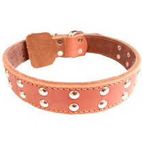 Large and medium-sized dog pet supplies Cowhide collars Pet collars Dog leather rings Leather collars Dog neck rings Dog rings