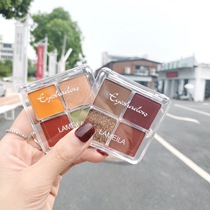 Four-color eye shadow bling glitter pearlescent waterproof small plate Portable diamond super glitter eye shadow plate ins super fire