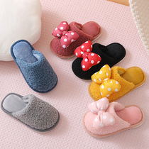 Childrens cotton slippers male and female children winter parenting shoes indoor babys home cute warm shoes plush slippers