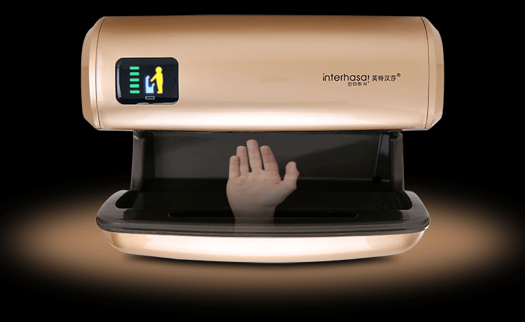 英特汉莎全自动感应酒店高速双面喷气式干手机干手器烘手机烘手器