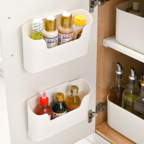Wall-mounted free-to-punch containing box Side recessed bathroom Kitchen Cabinets Shelve Shelve Wall Stickup Storage Box