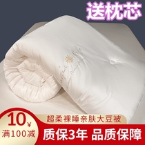 Soybean fiber quilt spring and autumn air conditioning by thin summer cool quilt core winter quilt Four Seasons Universal single double quilt