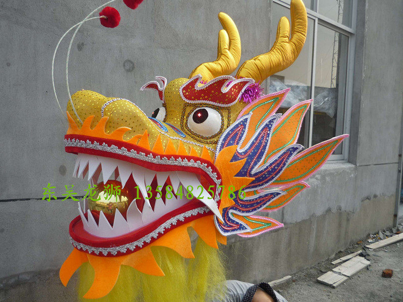 舞龙舞狮道具龙头龙尾端午节超市堆头陈列装饰用品龙舟造型展示