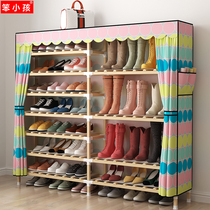 Simple shoe rack household door Net red dormitory multi-layer shoe rack shoes storage dust-proof Oxford cloth shoe cabinet economy