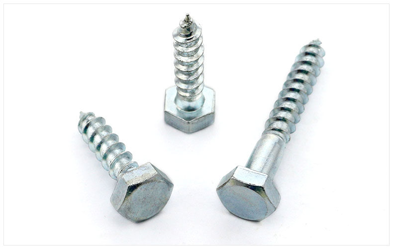 高品质镀锌din571外六角自攻螺丝钉 外六角木螺丝钉m6 m8 m10 m12