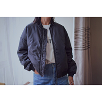 Practical models go out and wear black autumn and winter baseball clothes cotton padded clothes ykk zipper