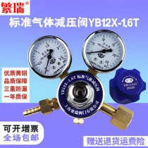 Fanrui standard gas pressure reducing valve YB12X-1 6T mixture high purity gas pressure reducer pressure gauge
