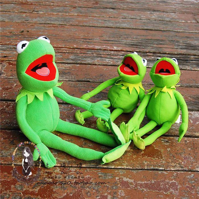 青蛙科密特青蛙 布偶秀电影 可凹造型公仔手偶腹语毛绒玩具礼物