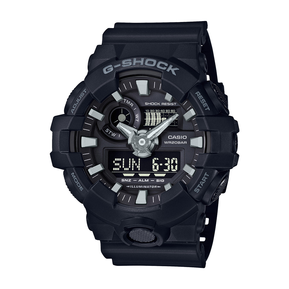 卡西欧G-SHOCK GA-700 时尚潮流运动防水男表 双显电子表男手表产品展示图3