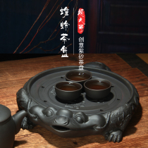 Zisha tea tray toad household 10 inch ceramic kung fu tea set dry bubble table water storage base