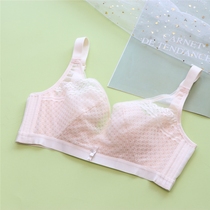 Large code thin cup No steel ring No Sponge No Bump Mesh Yarn Breathable Underwear Side Collection of Breast Proof Sagging Bra