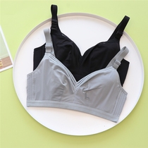 Thin undergarments big breasts for small women Sexy Polymers No steel ring adjusted type glossy glossy glossy bra Fat mm Qiuwinter