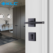 KLC Nordic door lock indoor bedroom silent magnetic suction modern simple solid wood door lock toilet home lock