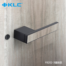 KLC Italian minimalist door lock magnetic mute can be inlaid with rock leather wood veneers ecological indoor toilet door lock