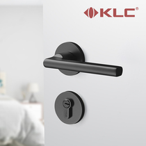KLC black indoor door lock Silent split bedroom toilet toilet lock body Household wooden door universal lock