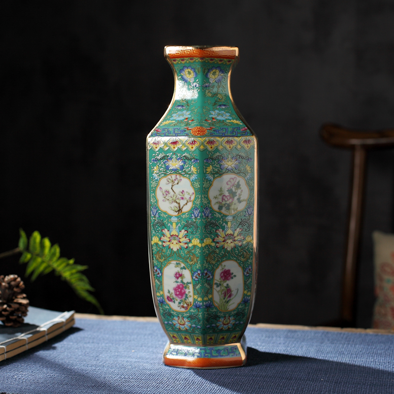 Jingdezhen ceramic vase furnishing articles Chinese flower arranging office wine rich ancient frame TV ark c7XfQ9Wc sitting room