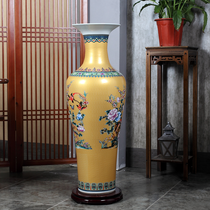 Jingdezhen sitting room of large vase flower arranging housewarming gift ceramics TV ark, Chinese style household decorative furnishing articles