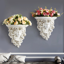 European style Vintage Wall Wall wall vase floral creative living room bedroom background wall art decorative pendant wall decoration